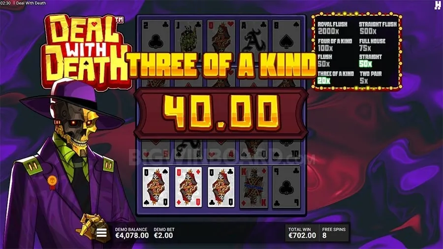 Online poker table with cards and chips